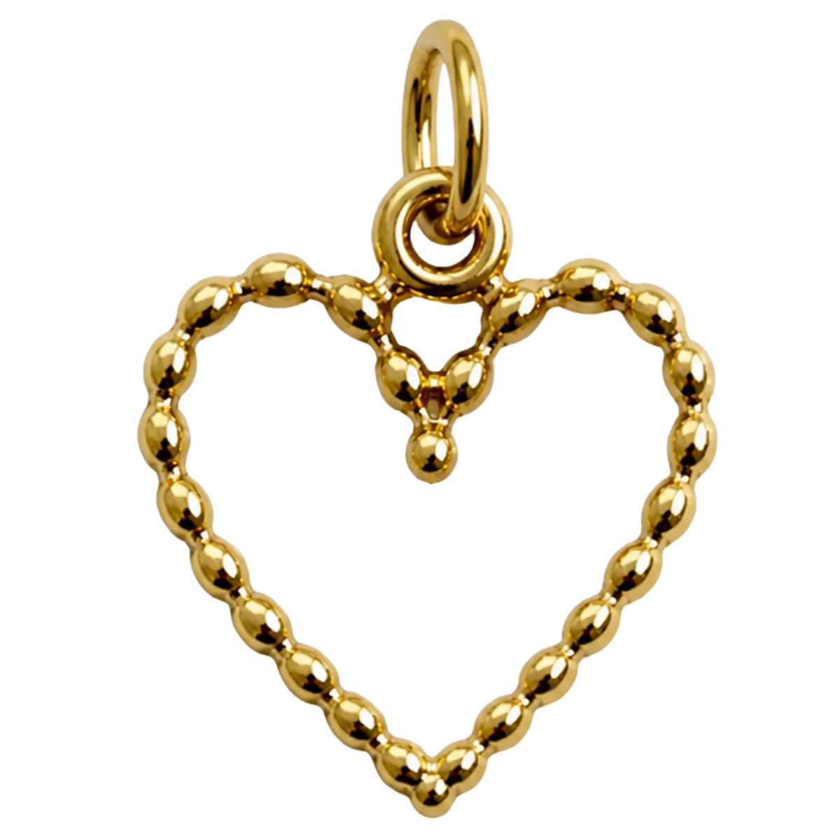 Charm – Cœur blanc doré
