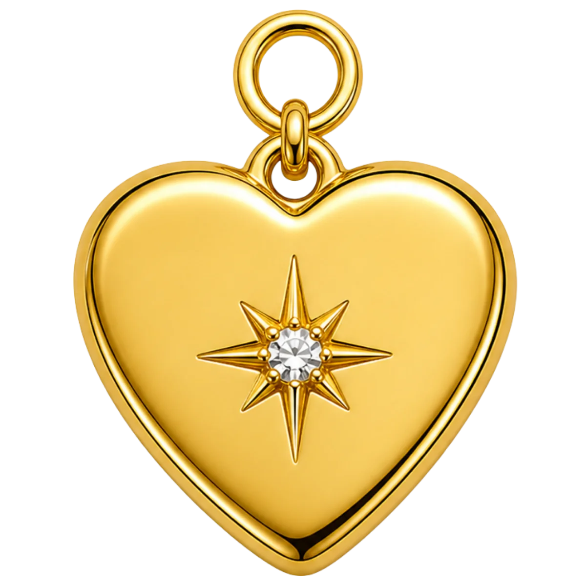 Charm – coeur dorée (étoile)