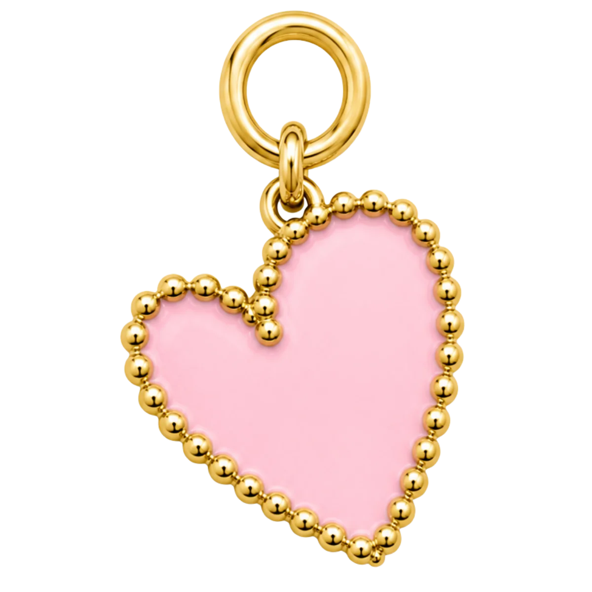 Charm – Grand cœur rose doré