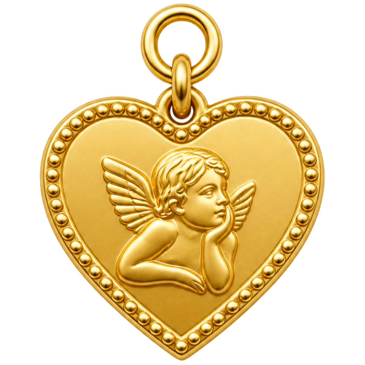 Charm – Cœur ange doré