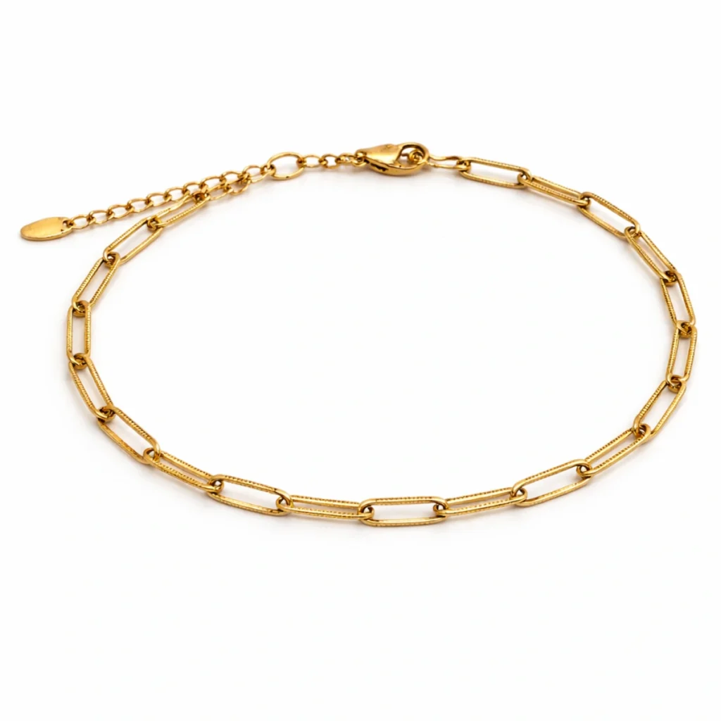 Chaîne Maille Trombone Fine Dorée