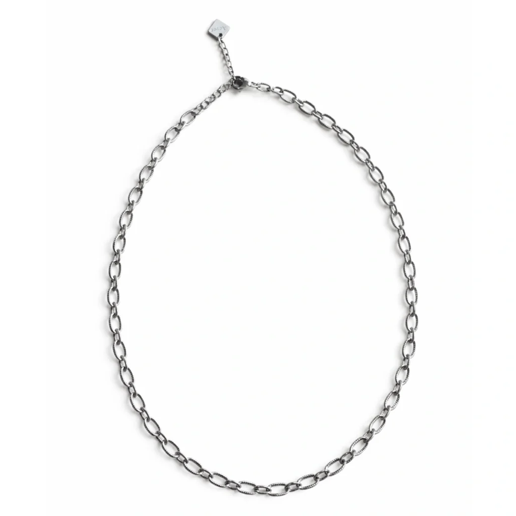 Chaîne grande maille Fine Ovale Argentée